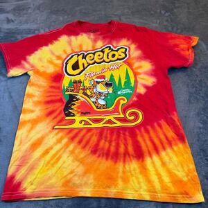 Cheetos Flamin Hot Tie Dye T Shirt Chester Cheetah Graphic Tee Mens Medium